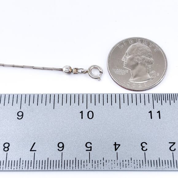 Vintage USA Sterling Silver 925 Beaded Anklet with HOPE Charm 10.25” - Picture 2 of 6